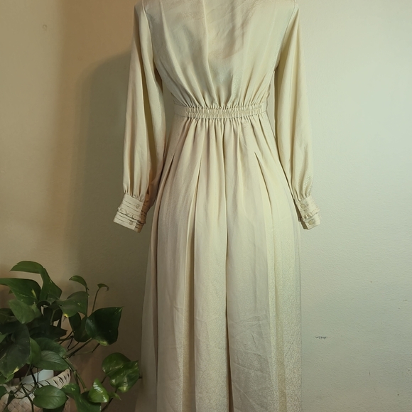 Chic Cream Long Sleeve Dress - Picture 3 of 9